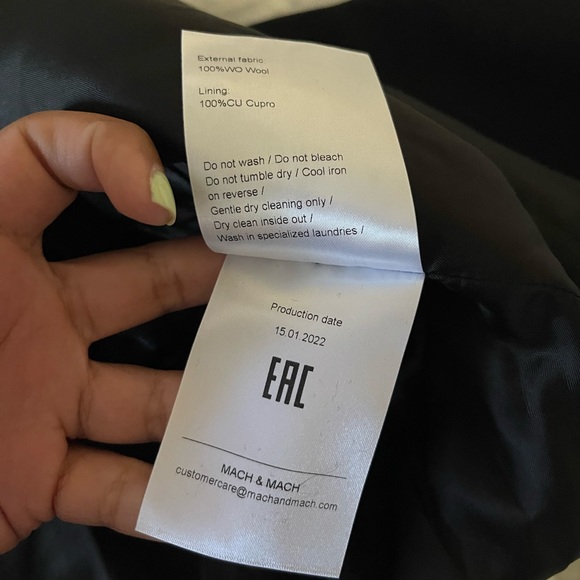 COPY - MACH & MACH Black Crystal Embellished Trim Blazer Jacket - Picture 7 of 9